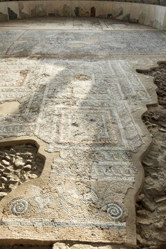 Mosaic floor in ancient city of Laodicea ruins