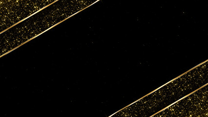 Glitter Frame Particles Gold Awards Trailer Titles Cinematic Openers Luxury Intro Background © xleviathanx