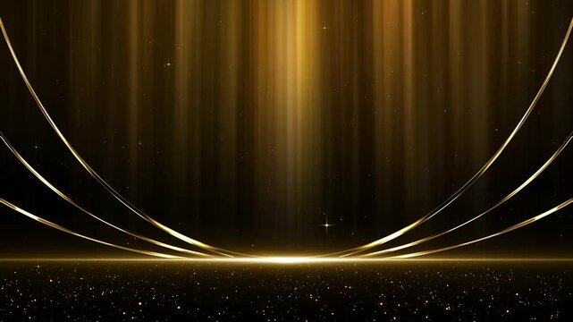 Particles Gold Award Ceremony Trailer Titles Cinematic Openers Luxury Intro Background Loop