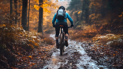 Obraz premium cyclist in the park