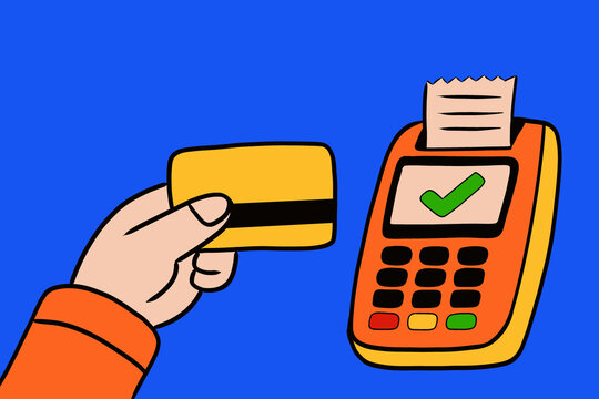 Payment transaction with credit card and terminal