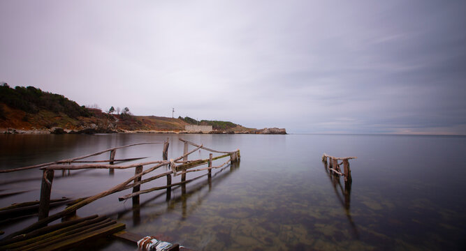 Mystical cliffs and a choppy sea. / Kocaeli - Turkey