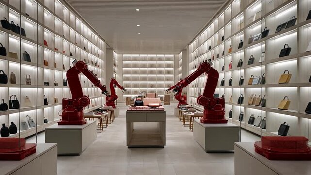 Modern Robotic Technology in Luxury Retail Store Display