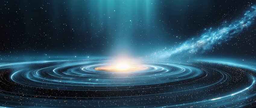 Cosmic energy burst abstract visualization of a celestial event