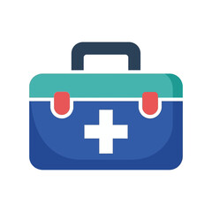 Obraz premium Medical First Aid Kit Icon Isolated on Light Background 