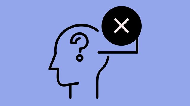 Vector illustration of a black silhouette profile of a thinking man with headphones and a key symbol inside his human head to represent a creative business mind intelligence concept