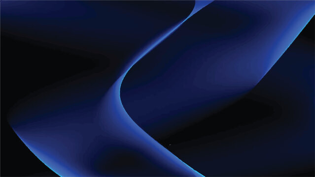 Abstract Blue Glowing Waves Background