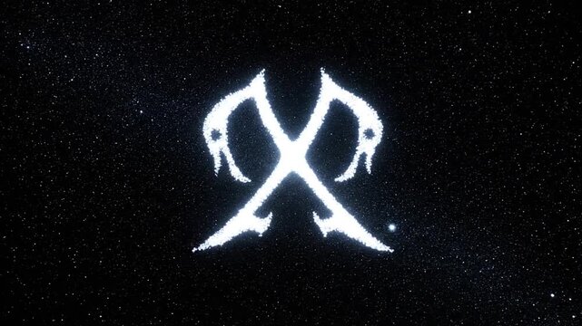 Mysterious Symbol Formed by Stars in Deep Space
