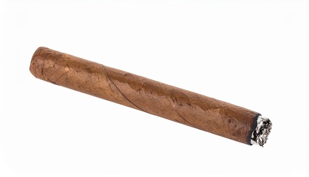 Luxury cigar on white background