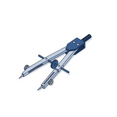 Drawing Compass Illustration Geometric Tool for Math Art Design Drafting Engineering Education Learning Sketching Diagram Vector Graphic