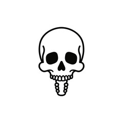 Fototapeta premium Minimalist Skull Line Art vector illustration