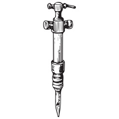Jackhammer Construction Demolition Tool Illustration Industrial Building Equipment