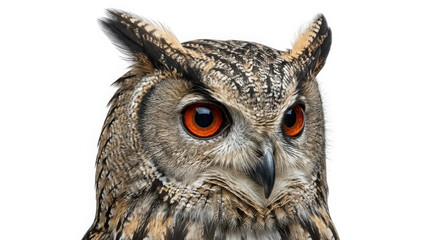 Obraz premium Close Up Portrait of a Great Horned Owl
