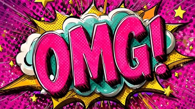 Vibrant pink comic book style OMG.