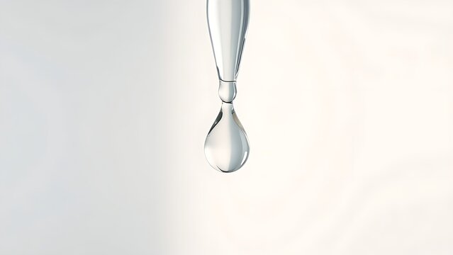 sedition. A single clear droplet falling from a glass dropper, studio lighting, clean aesthetic. bar promotions, beverage menus, designed for product packaging and bar promotions.