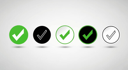 Check mark icons in various colors and styles.