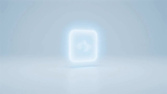 Abstract glowing square icon