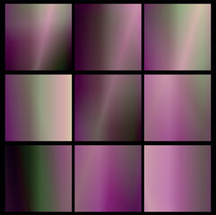 Fototapeta premium Subtle gradients of lavender and lilac shimmer against a crisp black grid, creating a calm and elegant backdrop suitable for beauty, wellness, and modern digital design projects.