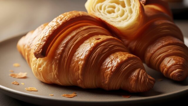Croissant close up