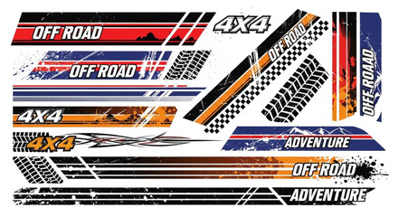 Off-Road Vehicle Graphics - A Collection of Adventure and 4x4 Designs. © Roki