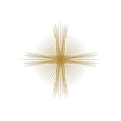 Obraz premium A golden snowflake on a white background isolated on transparent background