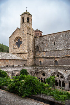 Exterior of the Cistercian Abbey of Fontfroide in France