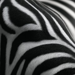 Fototapeta premium Nahaufnahme schwarzer und weißer Zebra-Fellstreifen