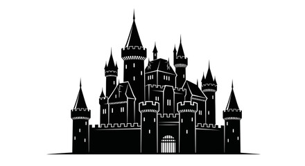 Obraz premium Large Medieval Castle Architecture Structure.