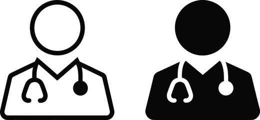 Medical professionals icon set