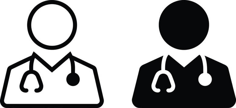 Medical professionals icon set