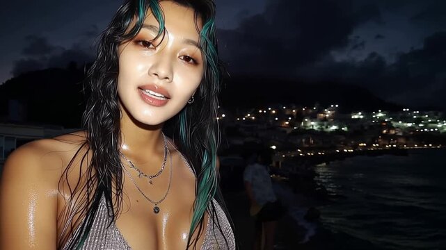 健康的な魅力を持つアジア人女性