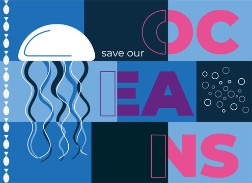 Save Our Oceans Jellyfish Awareness Design