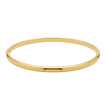 A gold bangle on a white background isolated on transparent background