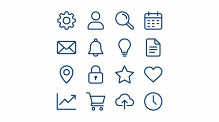 Collection of web interface icons. © Janda