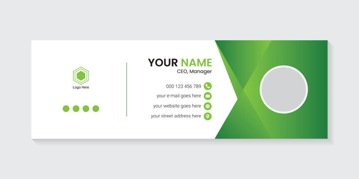 Modern and Minimal Corporate email signature or email footer template