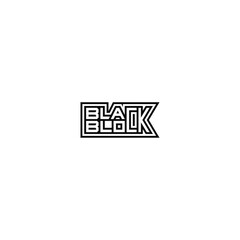 Obraz premium Black Block text, logotype design.