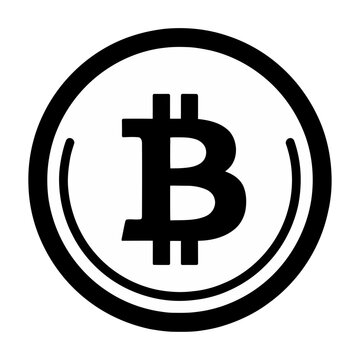 Vector illustration of a Bitcoin symbol in a circular design