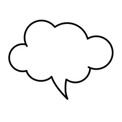 Thought cloud icon vector