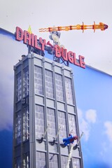 Fototapeta premium Moscow, Russia. - June 23, 2025: Lego construction kit, old models. Collection of the famous toy series