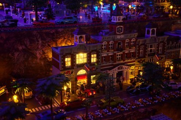 Fototapeta premium Moscow, Russia. - June 23, 2025: Lego construction kit, old models. Collection of the famous toy series