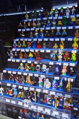 Fototapeta premium Moscow, Russia. - June 23, 2025: Lego construction kit, old models. Collection of the famous toy series