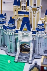 Fototapeta premium Moscow, Russia. - June 23, 2025: Lego construction kit, old models. Collection of the famous toy series