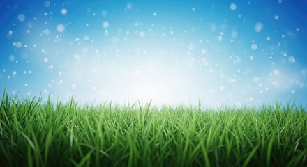 Fototapeta premium Celebrating world environment day with a lush green landscape and rain
