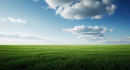 Obraz premium World environment day celebrations under clear blue sky with lush green grass