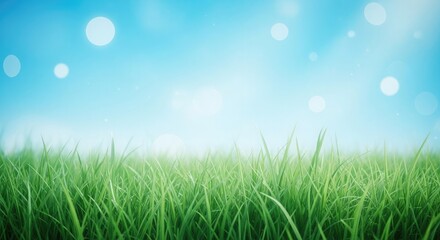 Fototapeta premium Celebrating world environment day with a lush green landscape and clear blue sky
