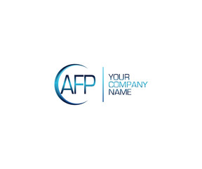 Obraz premium Modern Blue AFP Letter Logo Design Template for Corporate Business Branding