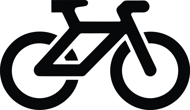 Minimalist Bicycle Icon Graphic Design Vector Illustration