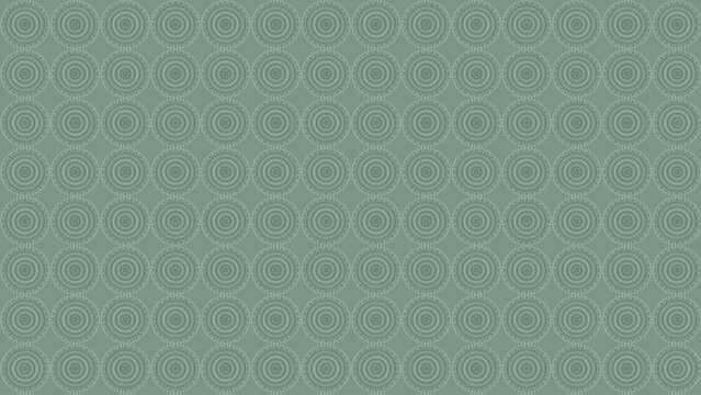 Seamless vector pattern with repeating light green concentric circles on a muted sage green background, ideal for digital paper, web design, fabric, and branding
