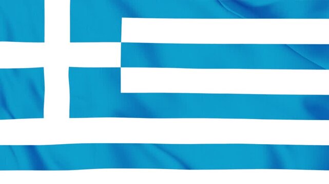 Greece cloth flag animation with texture background