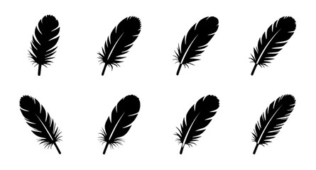 feather, feathers, plume, plumes, quill, quills, wing, wings, bird, avian, nature, light, soft, fluffy, floating, falling, fly, flying, silhouette, silhouettes, shadow, black, outline, shape, icon, sy